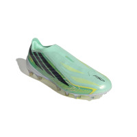 adidas F50 Hyperfast Elite Veterloze Kunstgras Voetbalschoenen (AG) Mintgroen Zwart Wit