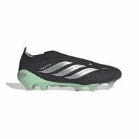 adidas Predator Elite Veterloze Gras Voetbalschoenen (FG) Zwart Zilver Mintgroen