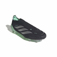 adidas Predator Elite Veterloze Gras Voetbalschoenen (FG) Zwart Zilver Mintgroen