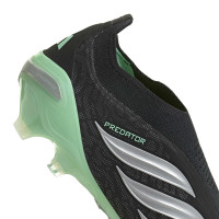 adidas Predator Elite Veterloze Gras Voetbalschoenen (FG) Zwart Zilver Mintgroen