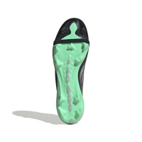 adidas Predator League FT Gras Voetbalschoenen (FG) Zwart Zilver Mintgroen
