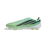 adidas F50 Hyperfast Pro Laceless Grass Football Boots (FG) Mint Green Black White