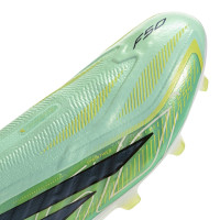 adidas F50 Hyperfast Pro Laceless Grass Football Boots (FG) Mint Green Black White