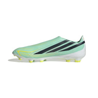 adidas F50 Hyperfast League Laceless Grass Football Boots (FG) Mint Green Black White