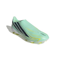 adidas F50 Hyperfast League Laceless Grass Football Boots (FG) Mint Green Black White