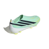 adidas F50 Hyperfast League Laceless Grass Football Boots (FG) Mint Green Black White