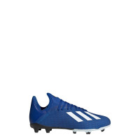 adidas X 19.3 Gras Voetbalschoenen (FG) Kids Blauw Wit Zwart