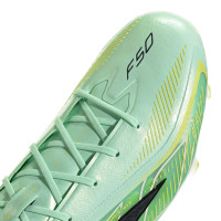 adidas F50 Hyperfast Elite Gras Voetbalschoenen (FG) Mintgroen Zwart Wit