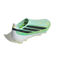 adidas F50 Hyperfast Elite Laceless Grass Football Boots (FG) Mint Green Black White
