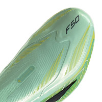 adidas F50 Hyperfast Elite Laceless Grass Football Boots (FG) Mint Green Black White