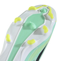 adidas F50 Hyperfast League Gras Voetbalschoenen (FG) Mintgroen Zwart Wit