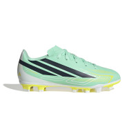 adidas F50 Hyperfast Club Gras / Kunstgras Voetbalschoenen (MG) Kids Mintgroen Zwart Wit