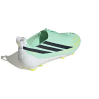 adidas F50 Hyperfast League Veterloze Gras Voetbalschoenen (FG) Kids Mintgroen Zwart Wit