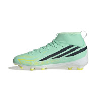 adidas F50 Hyperfast League Mid Gras Football Boots (FG) Kids Mint Green Black White