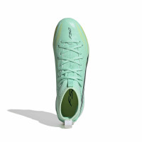 adidas F50 Hyperfast League Mid Gras Football Boots (FG) Kids Mint Green Black White