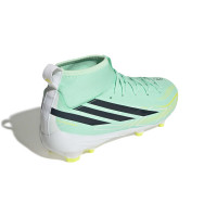 adidas F50 Hyperfast League Mid Gras Football Boots (FG) Kids Mint Green Black White