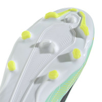 adidas F50 Hyperfast League Mid Gras Football Boots (FG) Kids Mint Green Black White