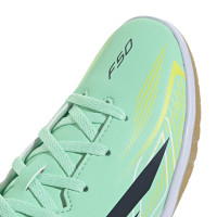 adidas F50 Hyperfast Club Indoor Football Boots (IN) Kids Mint Green Black White