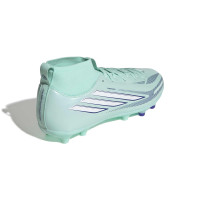 adidas F50 Sparkfusion League Mid Gras / Kunstgras Voetbalschoenen (MG) Kids Mintgroen Wit Blauw