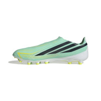 adidas F50 Hyperfast League Laceless Artificial Grass Football Boots (AG) Mint Green Black White