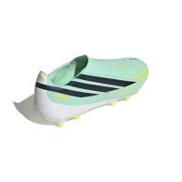 adidas F50 Hyperfast League Laceless Artificial Grass Football Boots (AG) Mint Green Black White