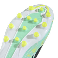 adidas F50 Hyperfast League Laceless Artificial Grass Football Boots (AG) Mint Green Black White