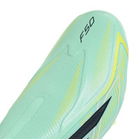 adidas F50 Hyperfast League Laceless Artificial Grass Football Boots (AG) Mint Green Black White