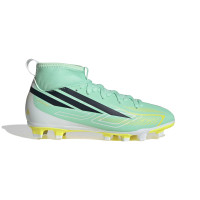 adidas F50 Hyperfast Club Mid Grass/Artificial Grass Football Boots (MG) Kids Mint Green Black White