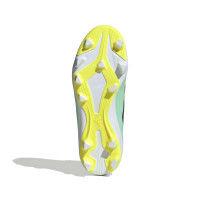 adidas F50 Hyperfast Club Mid Grass/Artificial Grass Football Boots (MG) Kids Mint Green Black White