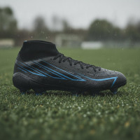 adidas F50 Hyperfast League Mid IJzeren-Nop Voetbalschoenen (SG) Zwart Zwart Blauw