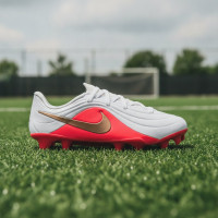 Nike Tiempo Maestro Academy Grass/Artificial Grass Football Boots (MG) Toddlers White Bright Red Gold