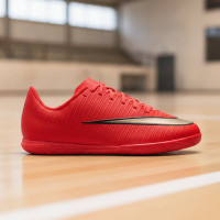 Nike Mercurial Vapor 17 Club Indoor Football Boots (IN) Kids Bright Red Black Gold