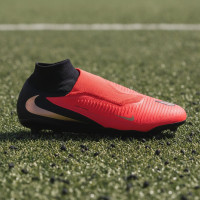Nike Phantom 6 High Pro Artificial Grass Football Boots (AG) Black Bright Red Gold