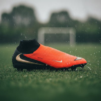 Nike Phantom 6 High Elite Iron Stud Football Boots (SG) Black Bright Red Gold
