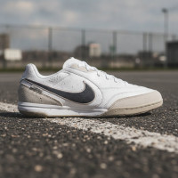 Nike Tiempo Streetgato Straatvoetbalschoenen Wit Beige Zwart