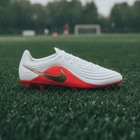 Nike Tiempo Maestro Academy Iron Stud Football Boots (SG) Anti-Clog White Bright Red Gold