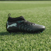 PUMA Future 9 Match Gras / Kunstgras Voetbalschoenen (MG) Kids Zwart Intense Mint Wit
