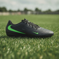 Nike Phantom 6 Low Academy Grass/Artificial Grass Football Boots (MG) Black Bright Green