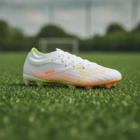 PUMA Ultra Nitro 7 Match Grass Football Boots (FG) White Yellow Orange