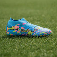 PUMA Future 9 Ultimate ADV Gras Football Boots (FG) Bright Blue Hot Pink Neon Green