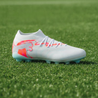 PUMA Future 9 Match Brilliance Grass/Artificial Grass Football Boots (MG) Women's White Bright Orange Pink Light Blue