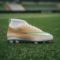 Nike Mercurial Superfly 11 Mbappé Club Gras / Kunstgras Voetbalschoenen (MG) Kids Goud Groen Wit