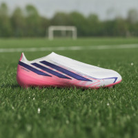 adidas F50 Hyperfast Pro Veterloze Gras Voetbalschoenen (FG) Wit Paars Roze