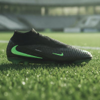 Nike Phantom 6 High Elite Grass Football Boots (FG) Black Bright Green