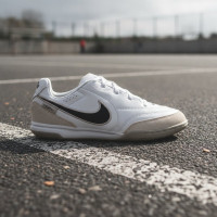 Nike Tiempo Streetgato Kids Street Football Boots White Black Beige
