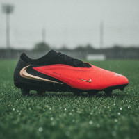 Nike Phantom 6 Low Elite Iron Stud Football Boots (SG) Pro Player Black Bright Red Gold