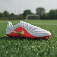 Nike Tiempo Maestro Academy Grass/Artificial Grass Football Boots (MG) Kids White Bright Red Gold