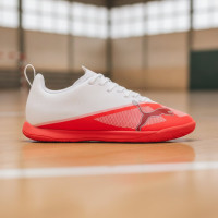 PUMA Ultra 7 Play Indoor Football Boots (IN) Kids White Bright Red Black