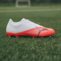 PUMA Ultra 7 Play Grass/Artificial Grass Football Boots (MG) White Bright Red Black