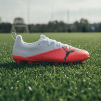 PUMA Ultra 7 Match Gras / Kunstgras Voetbalschoenen (MG) Kids Wit Felrood Zwart